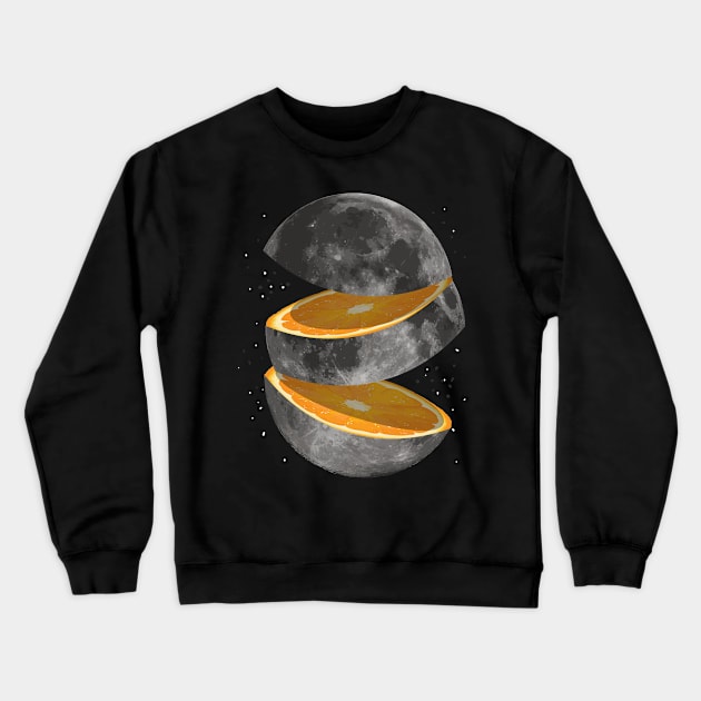 Orange Fruit Cut Open Moon Slices Crewneck Sweatshirt by ScottsRed